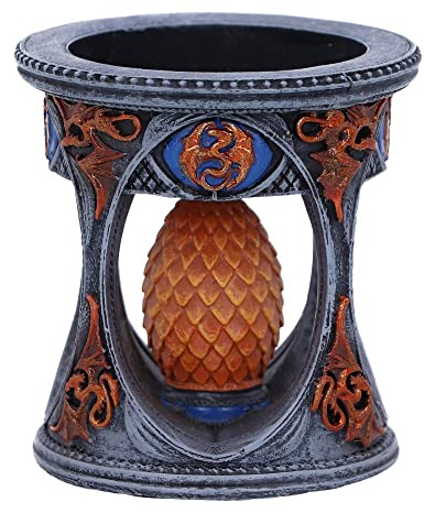 Nemesis Now Anne Stokes Teelicht, Drachenherz, 6 cm, Grau