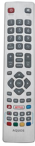 VINABTY SHWRMC0115 SHWRMC0128 Ersetzte Fernbedienung Kompatibel mit Sharp Smart TV LC-50CFG6002E LC-32CFG6002E LC-48CFG6002E LC-32CHG6001E LC-40CFG6001K LC-40CFG6002E LC-32HG5141K