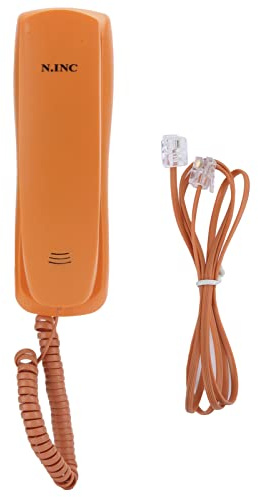 Telefono a Linea Singola, KxT628 Telefono Fisso a Linea Singola con Cavo da Tavolo Ufficio Portatile Portatile Casa Arancione kx-T628 Telefoni fissi retrò per Anziani Case Uffici Aziende Hot