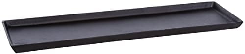 Brandsseller Deko-Tablett 44,5x12,5 cm Deko-Teller Dekoschale Aluminium Schwarz Rechteckig