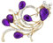 VITAU Broche de mariée Violet Fleur Cristal Strass pour Femmes