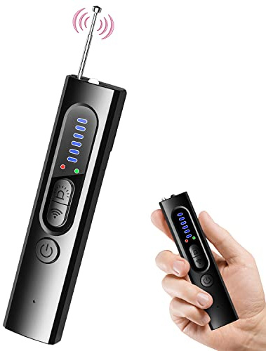 Hidden Camera Detector, Anti-Spy Detector, Bug Detector E-Sweeper, GPS Tracker Detector, RF Signal Detector, 5 Levels Adjustable Sensitivity Wireless Hidden Devices Finder 25H Working Time Indoor