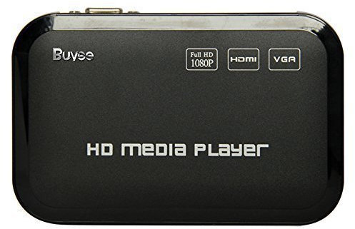 TEBUTI Buyee Full HD 1080p HDMI Media Player Romote Control inalámbrico HDD MKV SD USB TV AVI RM