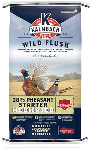 Kalmbach Feeds Wild Flush Pheasant Starter Crumbles, 50 lb Bag