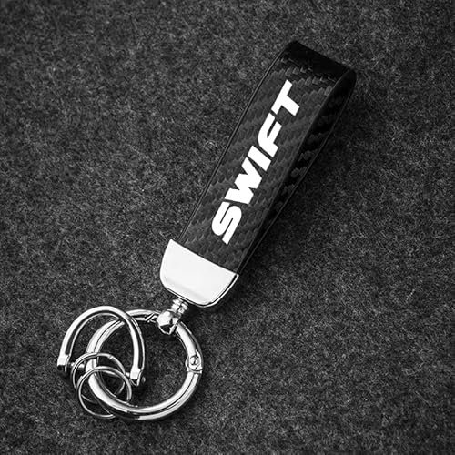 AHMESA Porte-clés de Voiture, pour Suzuki Swift Voiture Accessoires de Voiture Porte-clés pour Hommes et Femmes,Silver