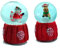 AC - Pack de 2 Bolas de Nieve Decorativa con luz - Fabricado en Cristal y plástico - Decoración para Temporada Navideña - Ø 5 x 7,5 cm - Modelos Surtido