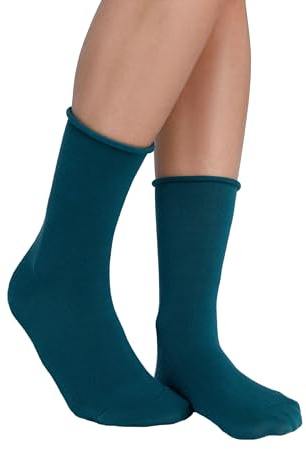 ALBERO NATUR | Socken mit Rollrand | 98% Biobaumwolle (kbA), 2% Elasthan | GOTS zertifiziert