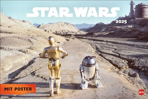 Star Wars XL Broschurkalender - Kalender 2025 - Heye-Verlag - Wandkalender mit Poster - 45 cm x 30 cm (offen 45 cm x 60 cm)