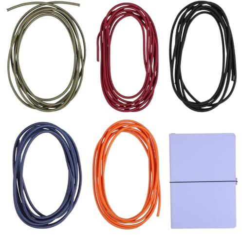 SHINEOFI Corde ÉLastique En Nylon Pour Carnet De Voyage 5 PièCes Bande ÉLastique RéGlable Pour Fixer Et Organiser Vos Notes Accessoire Pratique Et LéGèRe Pour Voyager