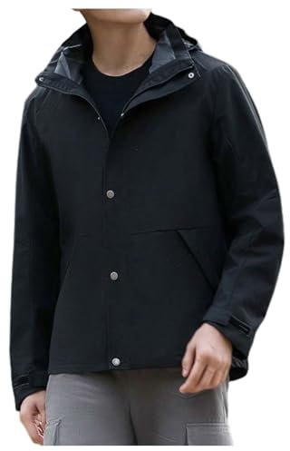 Fahrradjacke Damen Mit Kapuze Leichte Gefüttert Regenjacke Fahrrad Atmungsaktiv Funktionsjacke Outdoorjacke Packbar Xxl Laufjacke Große Größen Sportjacke Schwarz Outdoor Trenchcoat