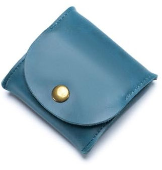 Rockreyoa Porte-monnaie en cuir Mini portefeuille clés Portefeuille rétro japonais Petit porte-monnaie pour femme Porte-monnaie Pince à billets, bleu marine, 1