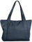 TOM TAILOR Yuma Damen Shopper Umhängetasche Reißverschluss Groß Blau