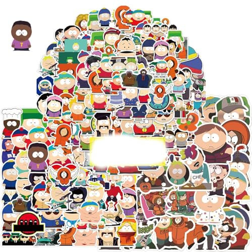 100pcs Wasserdichte Anime-Aufkleber,Niedlich Coole klassische Cartoon Vinyl Aufkleber, Cartoon Animation Aufkleber für Skateboard Laptop Motorrad Auto Fahrrad Computer,für Kinder Teens Erwachsene