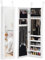 COSTWAY Armadietto Portagioie da Parete, Organizer in Legno con Specchio a Figura Intera, Specchio Portagioie a Muro, per Anelli, Ganci per Collane e Orecchini, Bianco