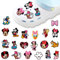 Luclay Anime/Cartoon Character Cute Kids Unisex Shoe Charms DIY Accessories Set, 20Pcs PVC Decorations for Clogs, Shoes, Bags, Wristbands with Holes