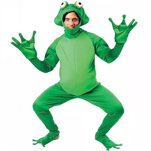 YOSUWOAI Disfraz de rana para Halloween, cosplay, disfraz de rana, mono divertido, disfraz de rana, juego de rol, cosplay, espectáculo de escenario, para Halloween, carnaval, fiesta
