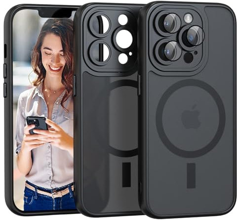 Nupcknn Funda Magnética Compatible con iPhone 11 Pro MAX [Compatible con Magsafe][Lleno Cámara Proteccion], Carga Inalámbrica, Carcasa Antigolpes, Parte Trasera Translúcido Mate Antiarañazos Carcasa
