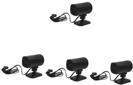 DOITOOL 4 Piezas Calentador De Coche Enfriamiento Auto Doble Gas Mini Acondicionador De Aire Del Coche Más Cálido Coche Con Aire Acondicionado Ventilador De Mano Espacio Black Abdominales