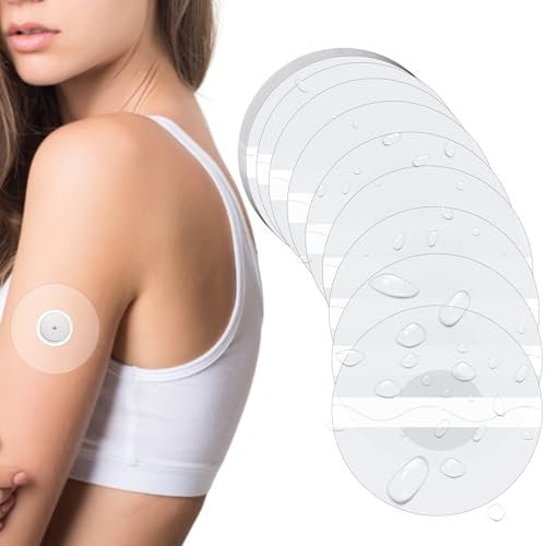 Freestyle Libre 2 Sensor Covers, 15 Pcs Waterproof Adhesive Patches, Pre-Cut Tape, Breathable CGM Sensor Patch, Long Lasting 14 Day Glucose Monitor Protection