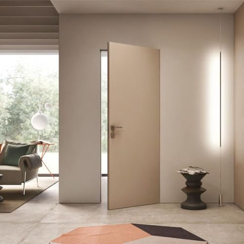 FILO44 Porta Filo Muro Battente Reversibile Verniciabile Telaio in Alluminio per Pareti in Muratura e Cartongesso h: cm 210 (Bianco Verniciabile, cm 80 x 210)