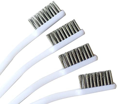 Copper Plated Brush For Industrial Devices Surface-Inner Polishing Grinding Cleaning Brush 3 Row Wire Brush Rust Remover Rust Remover For Stainless Steel Grill Wrought Iron Machine Metal Knives