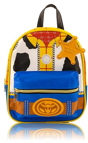 Disney Toy Story Woody Mini-Rucksack für Kinder und Erwachsene, 25,4 cm, PU-Leder, Disney-Rucksack, Geldbörse mit Woody, Kleinkind-Reisetasche, kleiner Rucksack, Büchertasche für Schule, Reisen oder