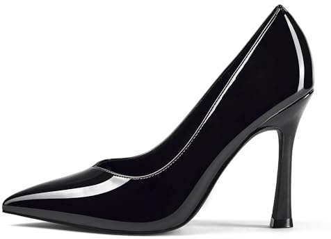 Zhabtuc Damen Pumps geschlossen spitz 10 cm Stiletto High Heels für Hochzeit & Abend