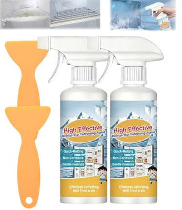 Hochwirksames Kühlschrank-Enteisungsmittel, Enteisungsmittel für Kühl- und Gefrierschränke, entfernt schnell Eis (2PCS)