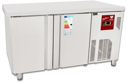 Beeketal Gastro Kühltisch Edelstahl | Arbeitstisch mit Kühlschrank | 2 oder 3 Türen | 0 bis +10°C | Umluftkühlung | Digitale Steuerung | 230V (2-Türig)