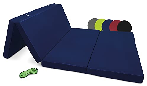 Beautissu Matelas Pliable 2 Personnes Adulte 120x195 cm - Mousse Chauffeuse 1 Place Matelas de Sol Camping Pliant Futon Voyage Lit d'Appoint Bleu – Campix