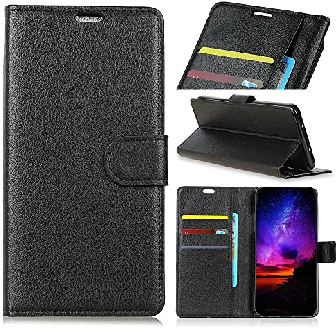 compatibile per HUAWEI P20 LITE (2018) / NOVA 3E ANE-LX1 / ANE-L21 ANE-LX1 / LX2 / LX3 CUSTODIA cover STAND flip LIBRO gel silicone tpu MORBIDA portafoglio eco pelle MAGNETICA porta carte NERO