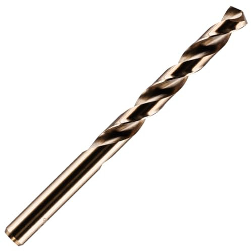 6mm (15/64) HSS Gold Cobalt Jobber Drill Bit For Drilling Stainless Steel And Hard Steels/Metals. (6mm x 93mm (15/64) Cobalt Jobber Drill)
