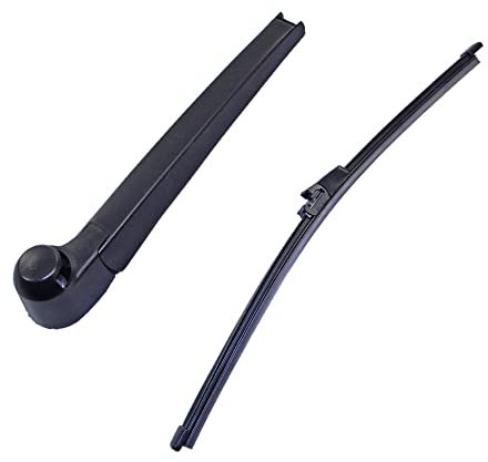 BESTPRICE 1x Set Wischer Heckwischerarm Arm Wischer Wischblatt Scheibenwischer Scheibenwischerblatt Heckwischer Heckwischerblatt Heckscheibenwischer - 1x Wischerarm + 1x Wischerblatt + 1x Abdeckkappe