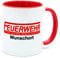 Feuerwehr Retten Löschen Bergen Schützen Tasse mit Name Ort Spruch Becher Geschenk idee Artikel für Geburtstag Jubiläum Männer Herren Zubehör Ausrüstung Accessoires Deko Personalisiert Keramik 330 ml