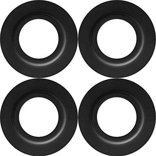 4 Pieces Metal Lamp Shade Reducer Ring for ES/E27 to BC/B22 Plate Light Fitting Lampshade Washer Adaptor Converter(Black)
