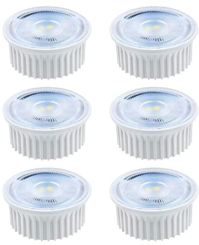 NCC-Licht 6x LED Modul 50mm für Einbauleuchten 5W Warmweiß 3000K | Kompaktes LED-Modul Ø50x22mm für Direktanschluss an 230V, ersetzt 50W Reflektorlampen in Einbaustrahlern
