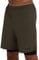 TCA Ultra Sporthose Herren kurz 2 in 1 mit Tasche - Kurze Sport Shorts Trainingshose mit Taschen - Laufhose mit Kompressions Innenhose und Reißverschluss Handytasche - Grün, XXL