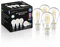 Auraglow 8 W Filament Style LED B22 dimmbar A60 Glühbirne 60 W entspricht 806 lm Warmweiß 2700 K - Hohe CRI Bewertung 97 - 4 Stück