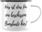 JUNIWORDS Emaille-Tasse, was ist das für eine beschissene Bumsbude Hier?, Schwarzer Tassenrand