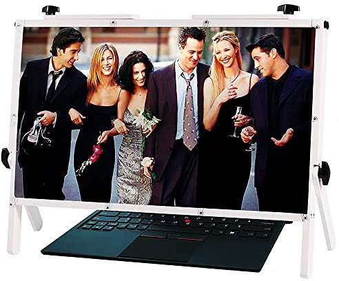 WEREW 22 inch Laptop Magnifier,Laptop Screen Magnifier Protector Holder,Laptop Screen Magnifier 2022 Newest Version,3D Anti Blue Light Laptop Screen Protector Holder,Best Gift, White