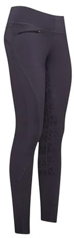 euro-star Easy Rider by - Leggings da equitazione per bambini, colore: grigio periscope