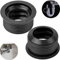 Manchette Caoutchouc Siphon Lavabo, 2pcs, DN 30/40, pour Tuyau d'écoulement DN40 HT int. Ø 40mm et Tuyaux 1 ¼ ext. Ø28-32 mm, Joint en Caoutchouc avec Butée Ø45 mm, Joints Siphons Profondeur 25 mm