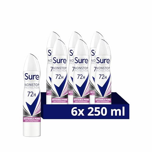 Sure Nonstop Protection Invisible Pure Anti-Perspirant Aerosol 6x 250 ml