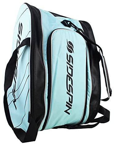 SideSpin Paletero Doble Top Player | Unisex Adulta | Espacio para 4 Palas | Bolsillo para Calzado y Ropa | 2 Bolsillos con Cremallera para Objetos Pequeños