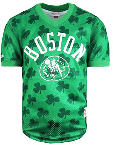Mitchell & Ness NBA Boston Celtics Wordmark Mesh Mens T-Shirt MSPODF18013 BCEPTKG1 White