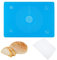 Tapis à Pâtisserie Antidérapant, Tapis De Cuisson Silicone, 50x40cm Tapis Cuisson Silicone AntiadhéSif, Grattoir de Pâte en Plastique, Antidérapant Tapis de Cuisson, Tapis de Cuisson en Anti-adhésif