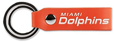Rico Industries NFL Football Miami Dolphins Lase gravierter Silikon-Schlüsselanhänger