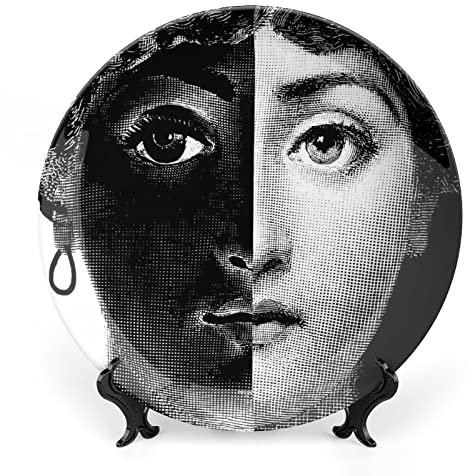 Lina Cavalieri - Piatto decorativo Fornase per il trucco del viso, decorazione da appendere alla parete, con staffa e speciale gancio a molla, stile - 6,6 cm