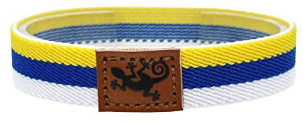 BDM - Pulsera de Tela Ajustable con la Bandera Canaria, para Hombres y Mujeres.