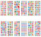 Aphrordity 12 Blätter 3D Sticker Set, Numerische Buchstaben Aufkleber Kinder, für Intelligenz Kinderaufkleber Wasserdicht Belohnungsaufkleber Vinyl Sticker Set Kinder Geeignet für Erwachsene Kinder